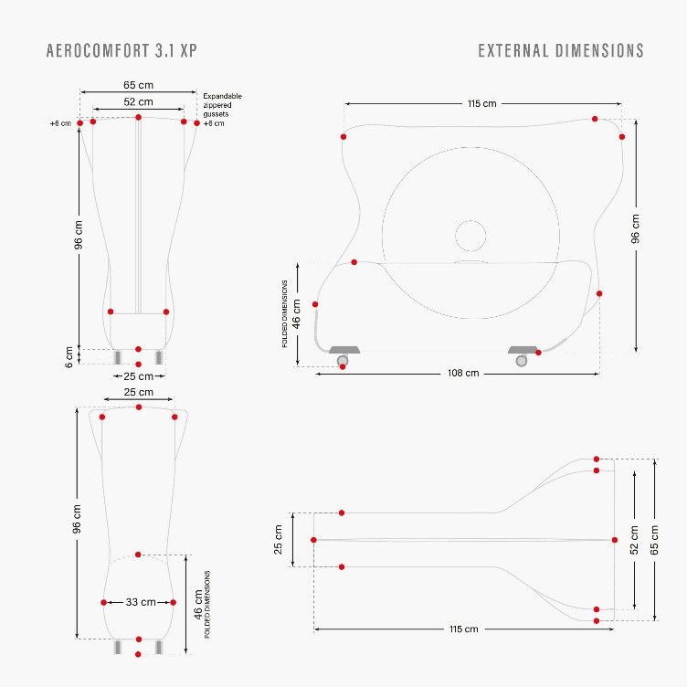 Scicon Aerocomfort 3.1 Road — buitenafmetingen